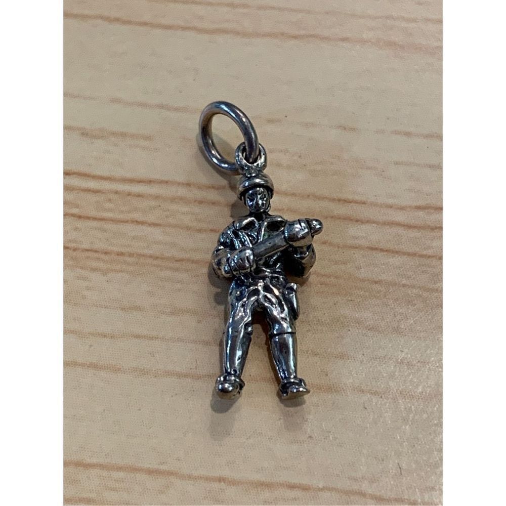 .925 Policeman Military Sterling Silver Jewelry Charm